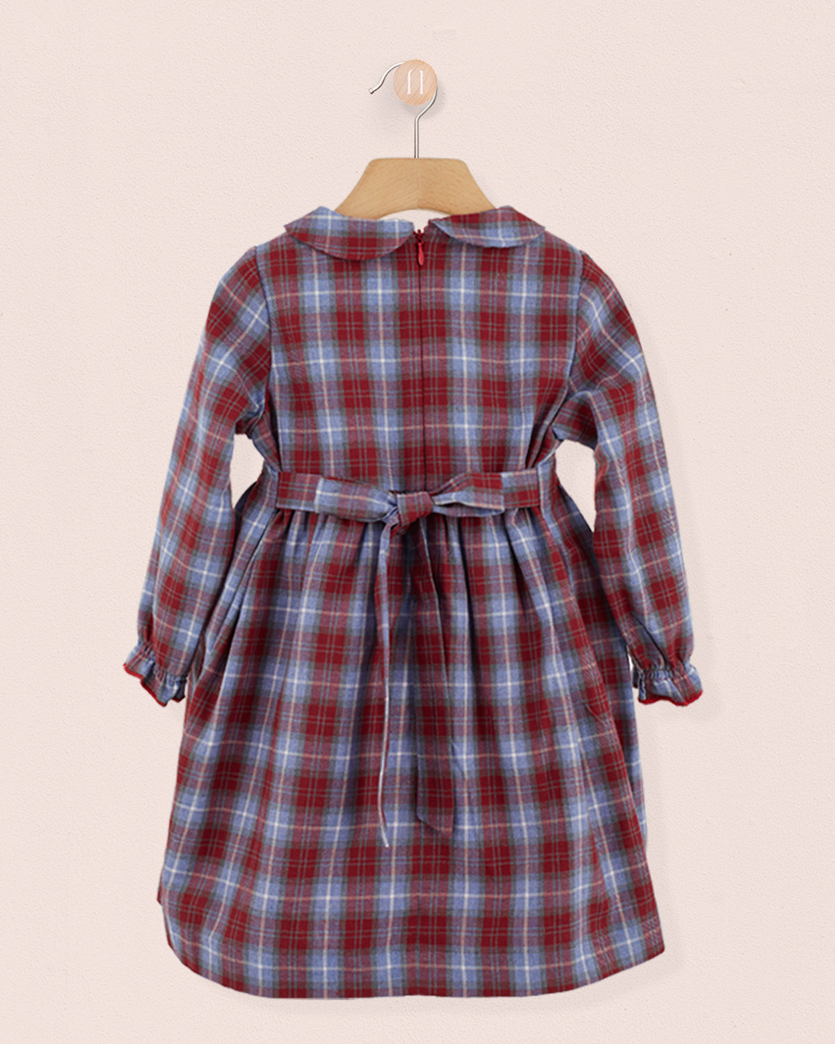 Margot Ruby Plaid Smocked Dress
